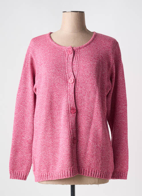 Gilet manches longues rose DUGER pour femme