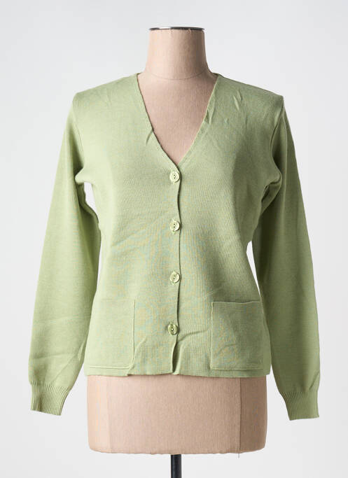 Gilet manches longues vert DUGER femme