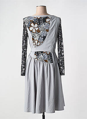 Robe longue manches longues manches longues gris FRANSTYLE femme