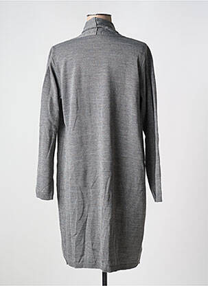 Gilet manches longues col v gris DUGER femme