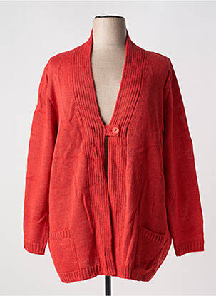 Gilet manches longues stretch orange DUGER femme