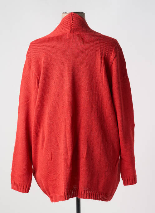 Gilet manches longues orange DUGER pour femme