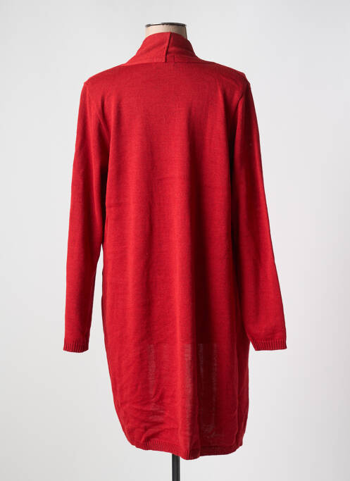 Gilet manches longues rouge DUGER pour femme