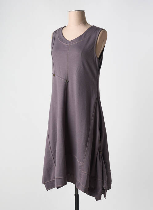 Robe mi-longue gris INFINI MOI pour femme
