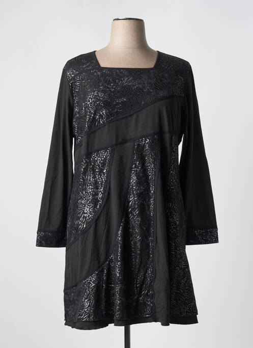 Robe mi-longue noir S.QUISE pour femme