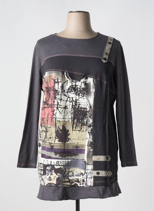 Tunique manches longues gris S.QUISE pour femme