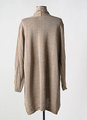 Gilet manches longues maille tricot beige DUGER femme