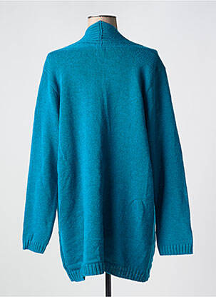 Gilet manches longues fermeture boutonnée sur le devant bleu DUGER femme