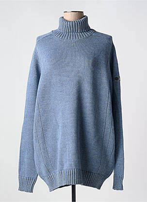 Pull coupe droite manches longues bleu DUGER femme
