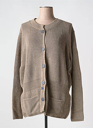 Gilet manches longues beige DUGER pour femme