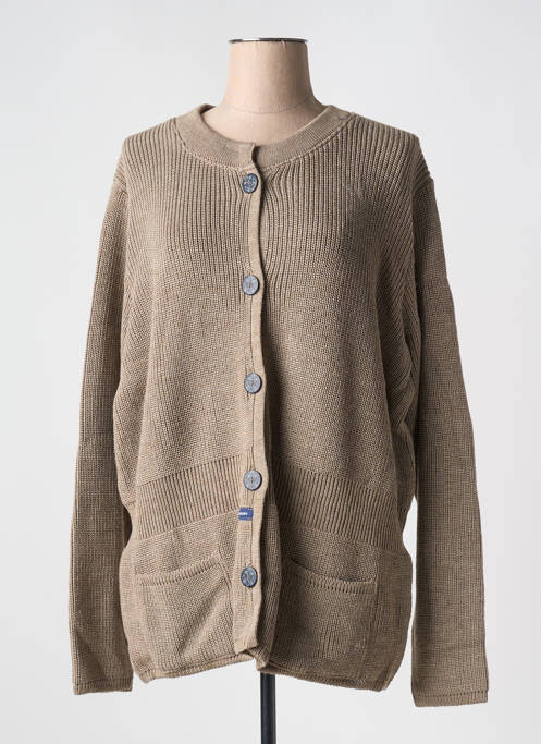 Gilet manches longues beige DUGER pour femme