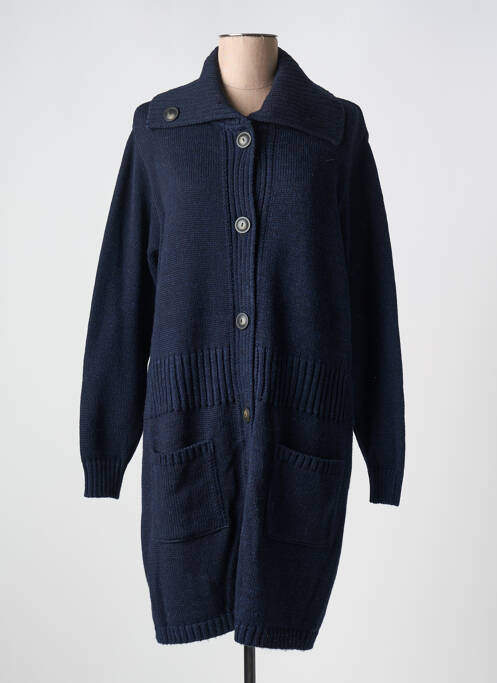 Gilet manches longues bleu DUGER pour femme