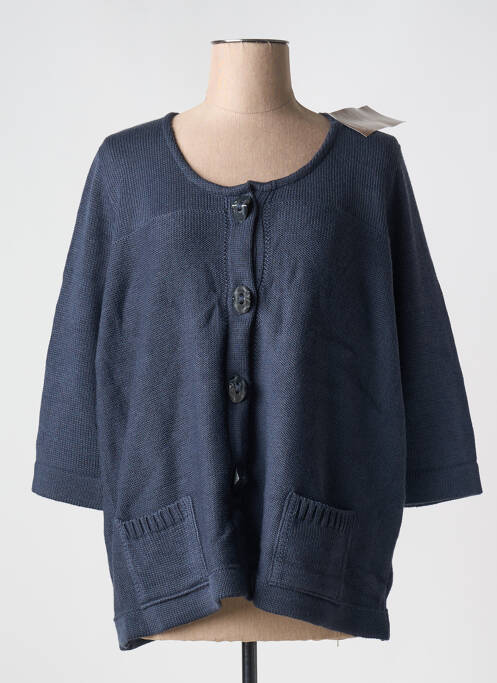 Gilet manches longues bleu DUGER pour femme