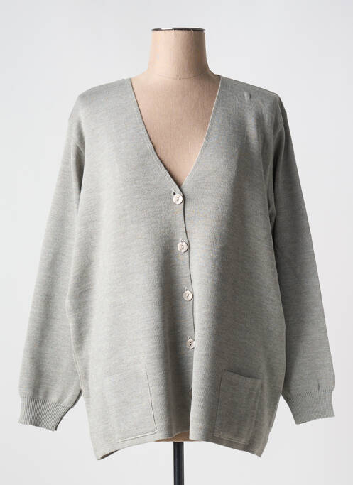 Gilet manches longues gris DUGER pour femme