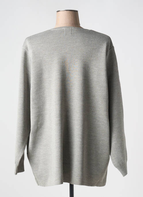 Gilet manches longues gris DUGER pour femme