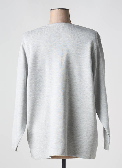 Gilet manches longues gris clair DUGER pour femme