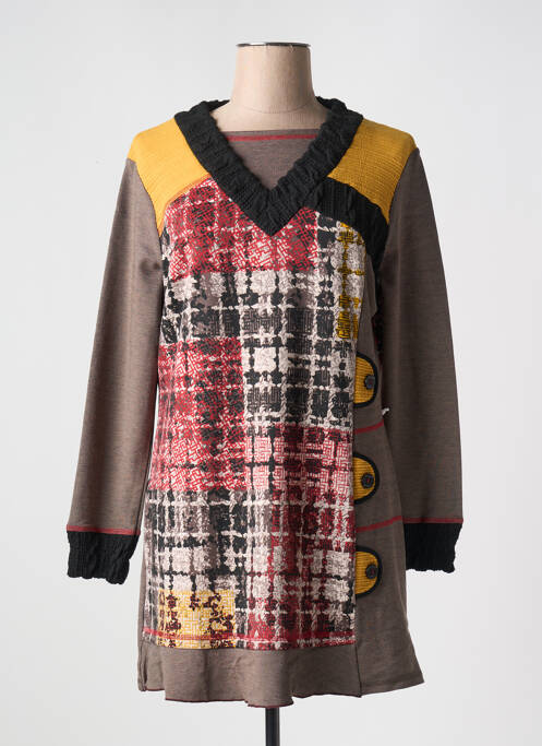 Robe courte beige S.QUISE pour femme