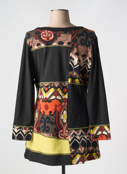 Tunique manches longues noir QUATRE VINGT JOURS femme