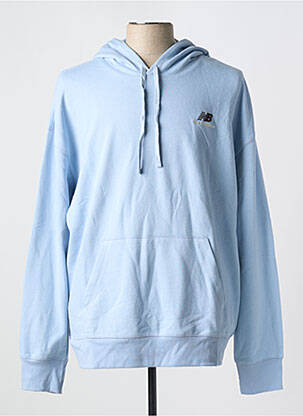 Sweat-shirt à capuche broderie manches longues bleu NEW BALANCE homme