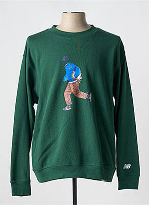 Pull col rond manches longues vert NEW BALANCE homme