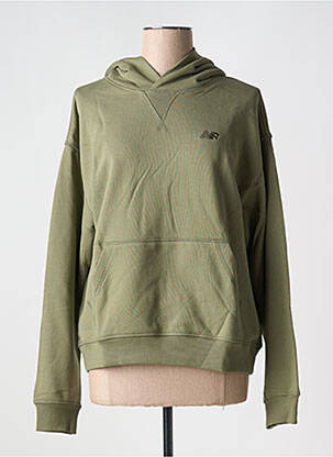 Sweat-shirt à capuche manches longues manches longues vert NEW BALANCE femme