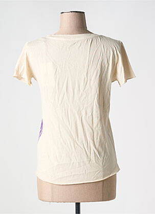 T-shirt coupe droite manches courtes beige LEON & HARPER femme