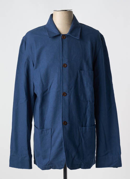 Chemise manches longues bleu PORTUGUESE FLANNEL pour homme