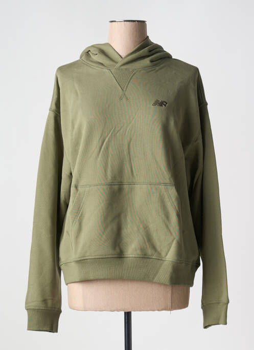 Sweat-shirt à capuche vert NEW BALANCE pour femme