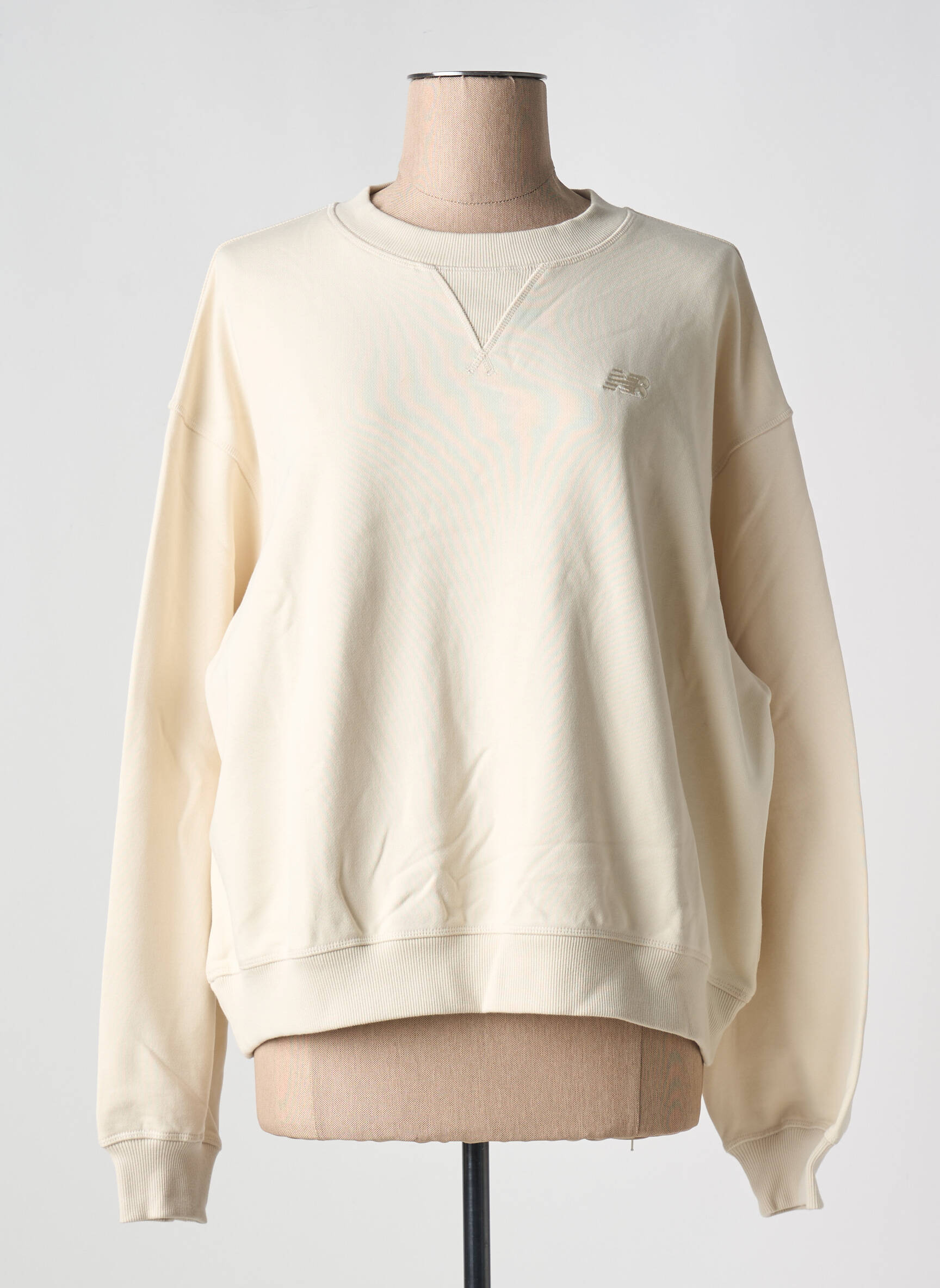 Sweat-shirt Manches Longues Beige New Balance Femme 2584610