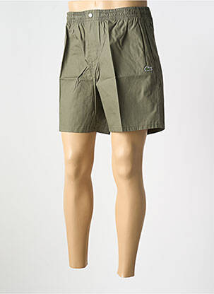 Short fermeture zippée sous rabat boutonné vert LACOSTE homme