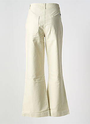 Pantalon droit fermeture zippée sous rabat boutonné beige DEUS EX MACHINA femme