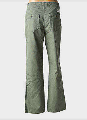Pantalon droit fermeture zippée sous rabat boutonné vert DEUS EX MACHINA femme
