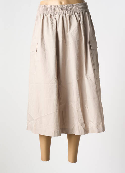 Jupe mi-longue beige NEW BALANCE pour femme