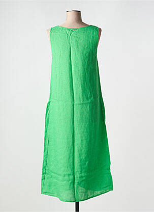 Robe longue coupe évasée fines bretelles vert AGATHE & LOUISE femme