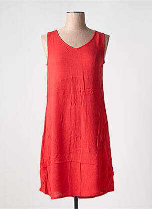 Robe courte coupe évasée fines bretelles rouge AGATHE & LOUISE femme