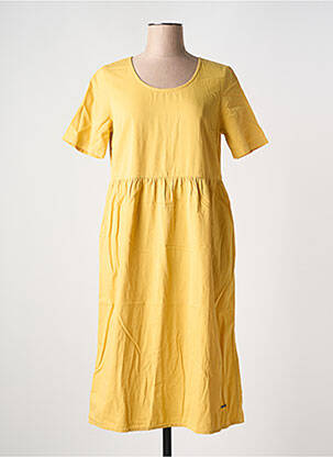 Robe mi-longue manches courtes manches courtes jaune AGATHE & LOUISE femme