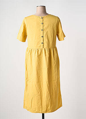 Robe mi-longue manches courtes manches courtes jaune AGATHE & LOUISE femme