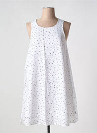 Robe mi-longue imprimé fantaisie sans manche blanc LEE COOPER femme