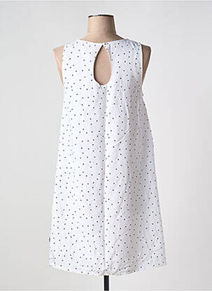 Robe mi-longue imprimé fantaisie sans manche blanc LEE COOPER femme