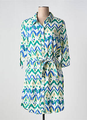 Robe mi-longue manches 3/4 manches 3/4 bleu ÉTYMOLOGIE femme