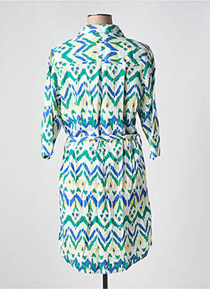 Robe mi-longue manches 3/4 manches 3/4 bleu ÉTYMOLOGIE femme