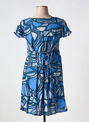 Robe courte manches courtes manches courtes bleu AGATHE & LOUISE femme
