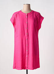 Robe courte manches courtes manches courtes rose ÉTYMOLOGIE femme