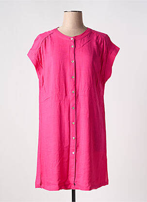 Robe courte manches courtes manches courtes rose ÉTYMOLOGIE femme
