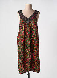 Robe mi-longue coupe fluide fines bretelles noir AGATHE & LOUISE femme