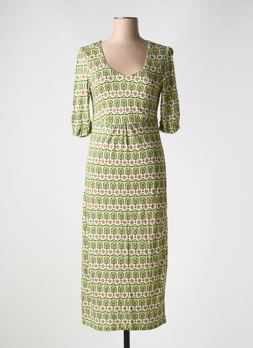 Robe mi-longue vert AGATHE & LOUISE pour femme