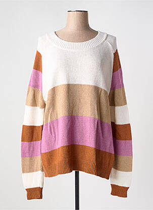 Pull coupe droite manches longues beige PERSPECTIVES femme