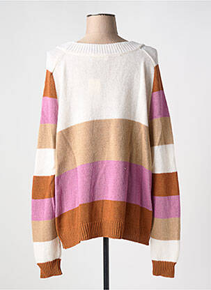 Pull coupe droite manches longues beige PERSPECTIVES femme