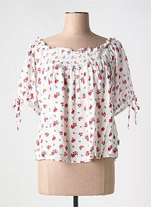 Blouse manches courtes manches courtes blanc LEE COOPER femme