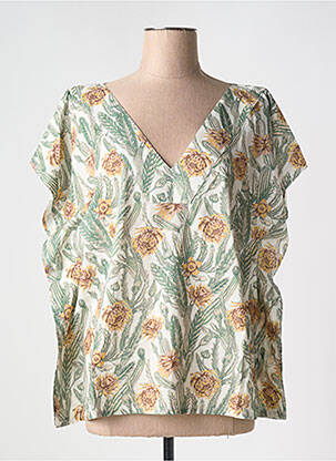 Blouse imprimé fantaisie manches courtes vert LEE COOPER femme